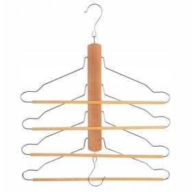   5five Simple Smart vješalica za odjeću, drvena vješalica za hlače i košulje, svijetla bukva