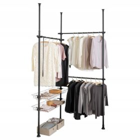 HERKULES BASIC CRNA TELESKOPSKA GARDEROBA WENKO