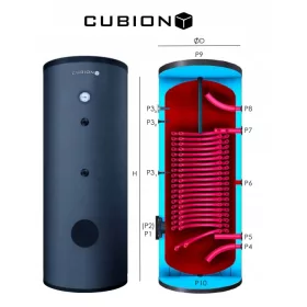    Dizalica topline za grijač spremnika CUBION 200L dupla spirala 2.53m2 HPD