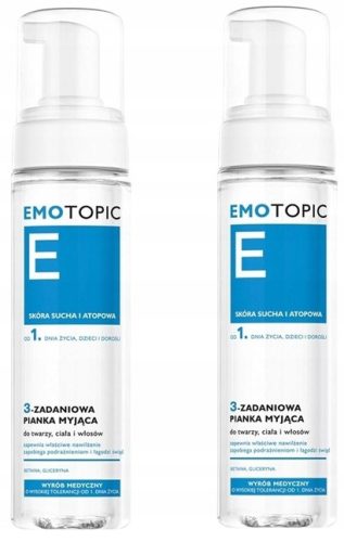 EMOTOPIC 3-Zadatna pjena za pranje lica, tijela i kose 200 ml