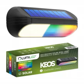   Lumiled Solarna LED lampa za vrt - Zidni svjetiljka 3000K + RGB boje