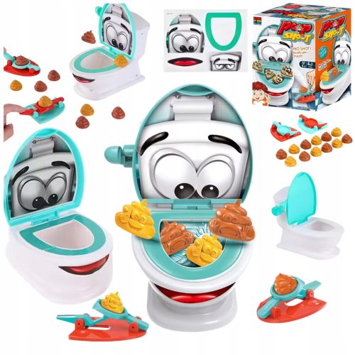 Vesela Toaletna Arkada Igra Cheerful Toilet Monden Arcade Game + SENZORIČNI ANTI-STRES CRAFTER POP TUBE LED