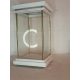 ELEGANTNI LAMPION OD SMOLE - ANTIČKI / SINTETIČKI KAMEN / BIJELI / VISINA 31 CM