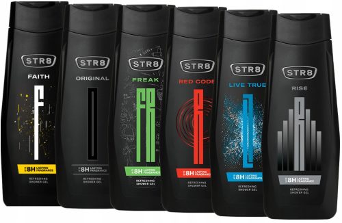 STR8 MUŠKI GEL ZA TUŠIRANJE 400ml ORIGINAL + SET OD 5 RAZLIČITIH MIRISA