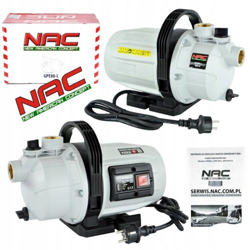Površinska pumpa NAC 800W GPE80-L za navodnjavanje vrtnih površina