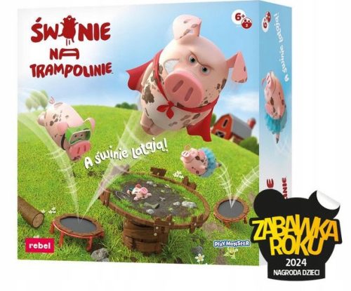  SVINJE NA TRAMPOLINU 2 OSOBE IGRAČKA GODINE OBITELJSKA DRUŠTVENA IGRA ZA DJECU