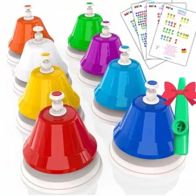    ZVONCA pritisnuta KLIK-om, NOTE, kazoos, zvona, ŠARENE pritisnute činele