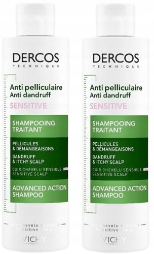 VICHY DERCOS DS 2x200ml Šampon protiv peruti za osjetljivo vlasište