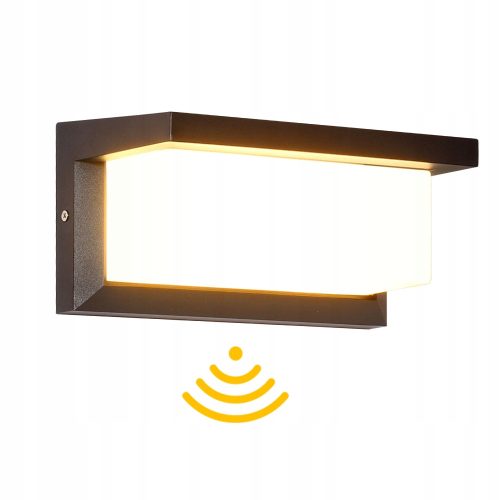 Crna vanjska LED svjetiljka s senzorom pokreta, 18W