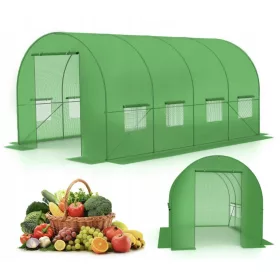 TUNEL ZA VRT FOLIJA STAKLENIK 400x250x200 cm 10m2 ZELENI