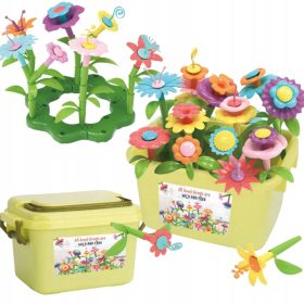    GRAĐEVINSKI BLOKOVI CVIJEĆE CVIJEĆE VRTNO VELIKO U KUTIJI POSUDA 135 KOM. + Kutija za blokove