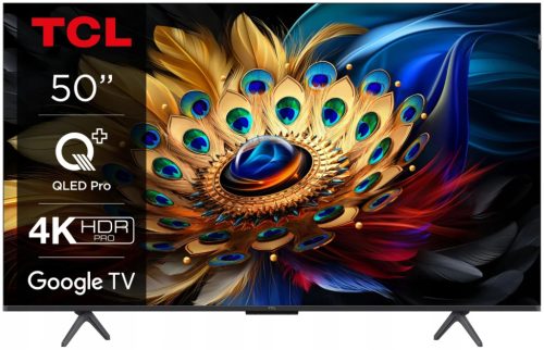  TCL 50C655 50" 4K UHD QLED TV, crni