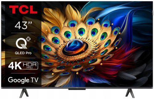  TCL 43C655 43" QLED Pro 4K UHD Google TV 60Hz DVB-T2 TV