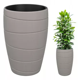    Gradno lonac za cvijeće 40 cm x 40 x 59 cm promjer 40 cm plastične nijanse smeđe i bež boje