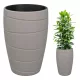 Gradno lonac za cvijeće 40 cm x 40 x 59 cm promjer 40 cm plastične nijanse smeđe i bež boje