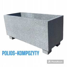   Polios-kompozitna saksija 80 cm x 60 x 67 cm, višebojni polimer beton