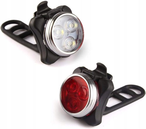  SVJETLO ZA BICIKLIST PREDNJE STRAŽNJE USB LED SET