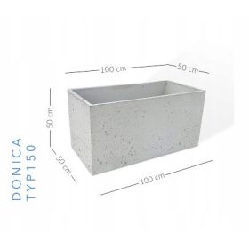  PASOŃ saksija 100 cm x 50 x 50 cm beton