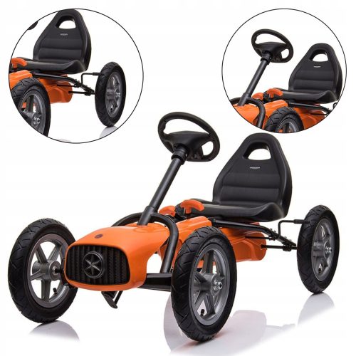 Baby Mix Gokart na pedale za djecu do 50 kg, narančasta