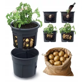    Prosperplast teglica za cvijeće 39,2 cm x 39,2 x 31,6 cm promjer 39,2 cm plastična crna