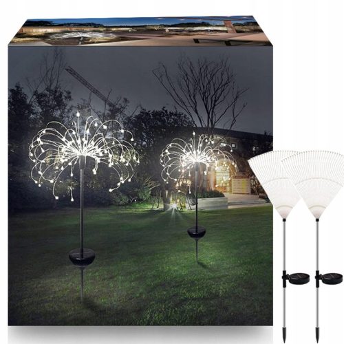  2x solarna vrtna lampa maslačak vatromet 150 LED