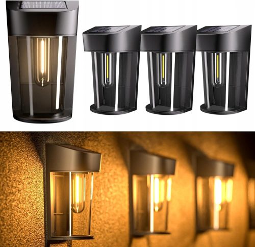 Quntis crna vrtna zidna svjetiljka s integriranim 0,1 W LED izvorom