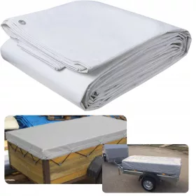   Super jaka i otporna bijela cerada 4x5 m s aluminijskim očkima