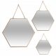 Lustro heksagon set 3 kom 290 x 290 mm