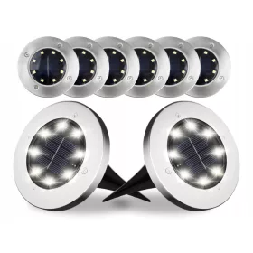    Ugradbena solarna svjetiljka LED Plus srebrna 12,6 cm 8 kom.