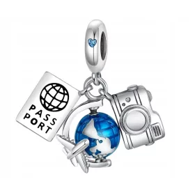  MD charms avion globus putovnica kamera TRAVEL | S925