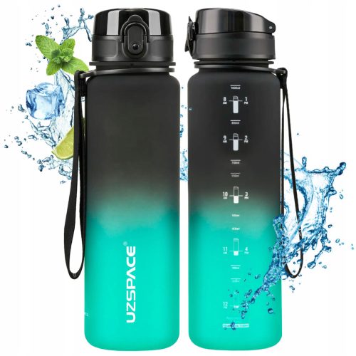  BOCA ZA VODU S MOTIVACIONOM MJERICOM 1L TRITAN BPA FREE CRNO-ZELENA