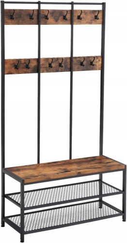 Veliki stalni stalak za odjeću Wide Decor crna metalna vješalica