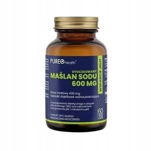 Pureo Zdravlje natrijev butirat 600 mg, 60 kapsula za probavu Pureo® Zdravlje natrijev butirat 600 mg je proizvod namijenjen za podršku probavnom sustavu. Svak