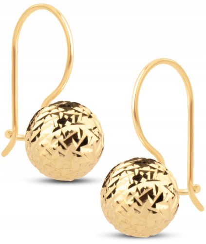 Elegantne Zlatne Dijamantne Visoke Kvalitete Kuglične Naušnice 7mm 14KT