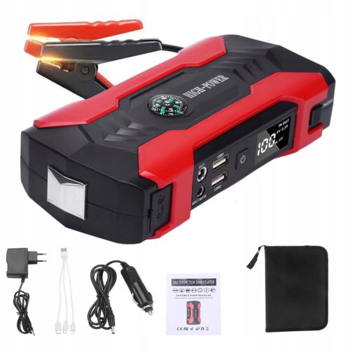 BOOSTER POWERBANK AUTOMOBILSKI POKRETNI PUNJAČ ZA HITNO POKRETANJE LCD