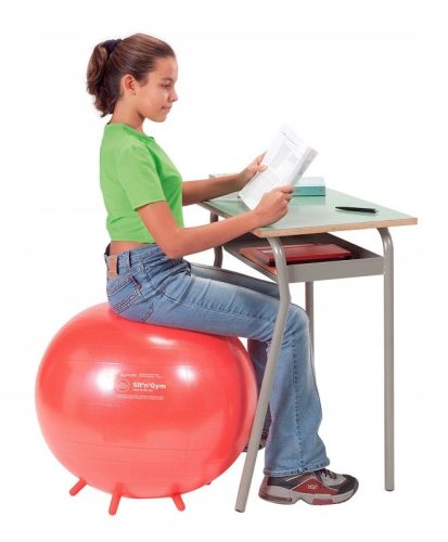  Gimnastička lopta s rogovima 60 cm, narančasta i crvena