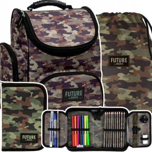 MILITARY CAMO ŠKOLSKA TORBA ZA DJEČAKE + još 2 proizvoda