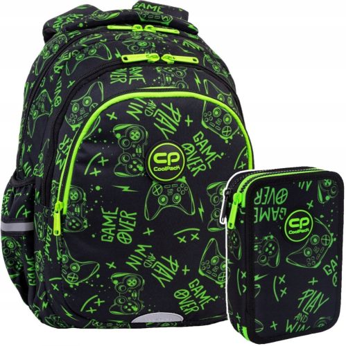 CoolPack školski ruksak JERRY 21 L s motivom padova, igra noću + pernica