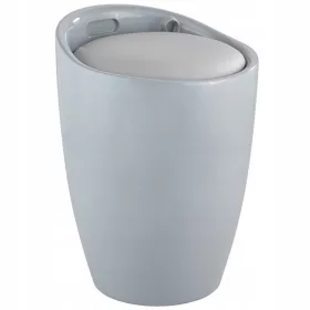 Košara za rublje i taburet Wenko 2u1, siva i srebrna