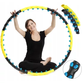   Hula Hop S Maticama i Kuglom, Sklopivi Kotač za Mršavljenje 110 cm