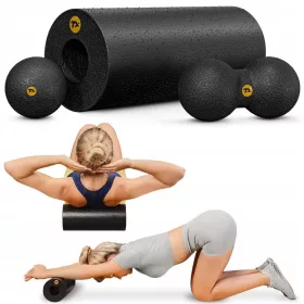    Trex Sport roller set za masažu roller duoball lacrosse lopta EPP 3u1