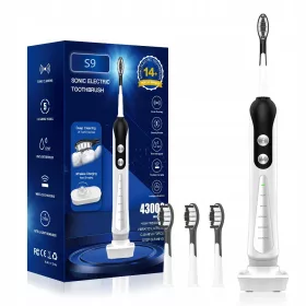    SUBORT S9 zvučna električna četkica za zube 5 USB načina punjenja s 4 glave (bijela)