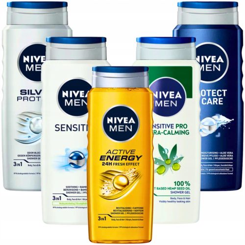 NIVEA Men Set Gelova za Tuširanje 5x500 ml za Muškarce