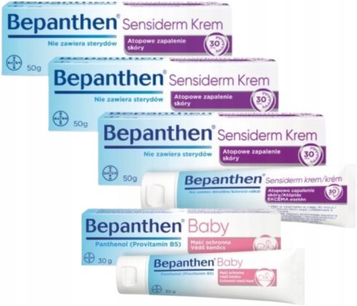 3x Bepanthen Sensiderm Krema 50g + GRATIS Bepanthen Baby 30g
