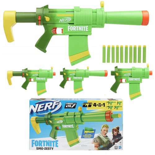 NERF Fortnite SMG-ZESTY Elite 4W1 + 10 Strijela