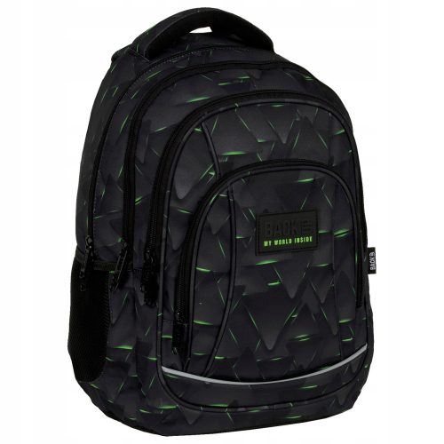 kolski ruksak Cyber Triangles Derform sa 4 komore, sive i crne nijanse, 42x30x20 cm