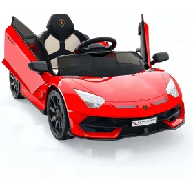    Dječji električni automobil Lamborghini, sa LED svjetlima, crvene boje