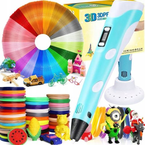 Olovka 3D Printer Set - Dugopis za 3D printanje s punjenjem od 210 metara PLA filamenata i knjigom sa šablonama 5u1