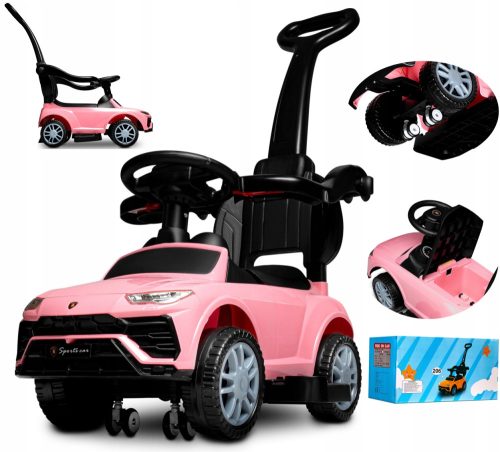  MX5 sportski ride-on s ručkom za guranje, LED zvukom