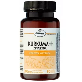   Kurkuma Plus s Piperinom za Zdravu Jetru - Dodatak Prehrani s 90 Biljnim Kapsulama